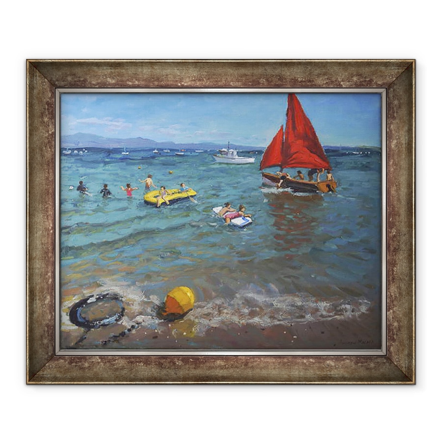 Tablou inramat - Andrew Macara - Baliza galbena si vele rosii, 50 x 60 cm