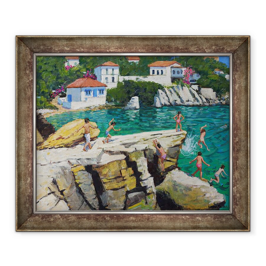 Tablou inramat - Andrew Macara - Sarituri in mare, Farfurii, Skiathos,2015, 50 x 60 cm