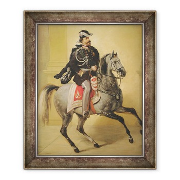Tablou inramat - Angelo Inganni - Portretul ecvestru al lui Victor Emmanuel al II-lea al Italiei, 50 x 60 cm Tablou inramat - Angelo Inganni - Portretul ecvestru al lui Victor Emmanuel al II-lea al Italiei, 50 x 60 cm