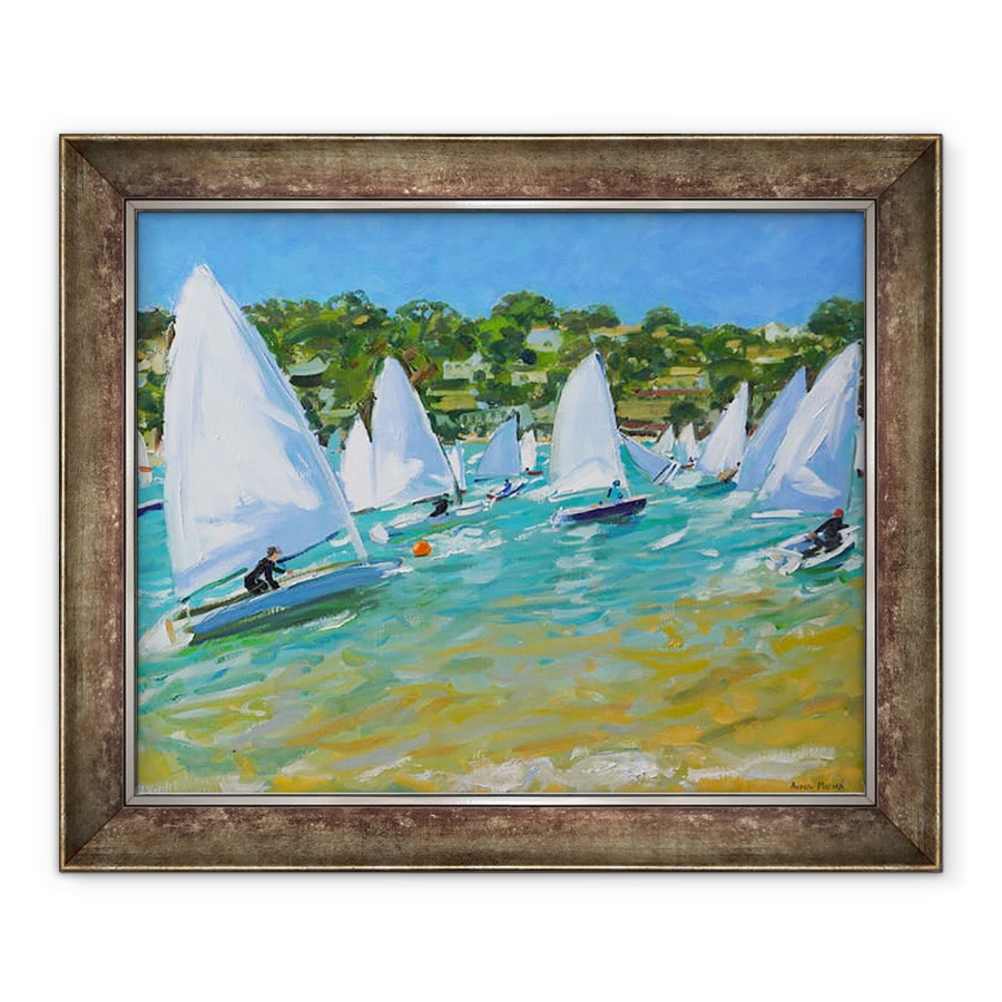Tablou inramat - Andrew Macara - Cursa de barca cu panze, 90 x 110 cm