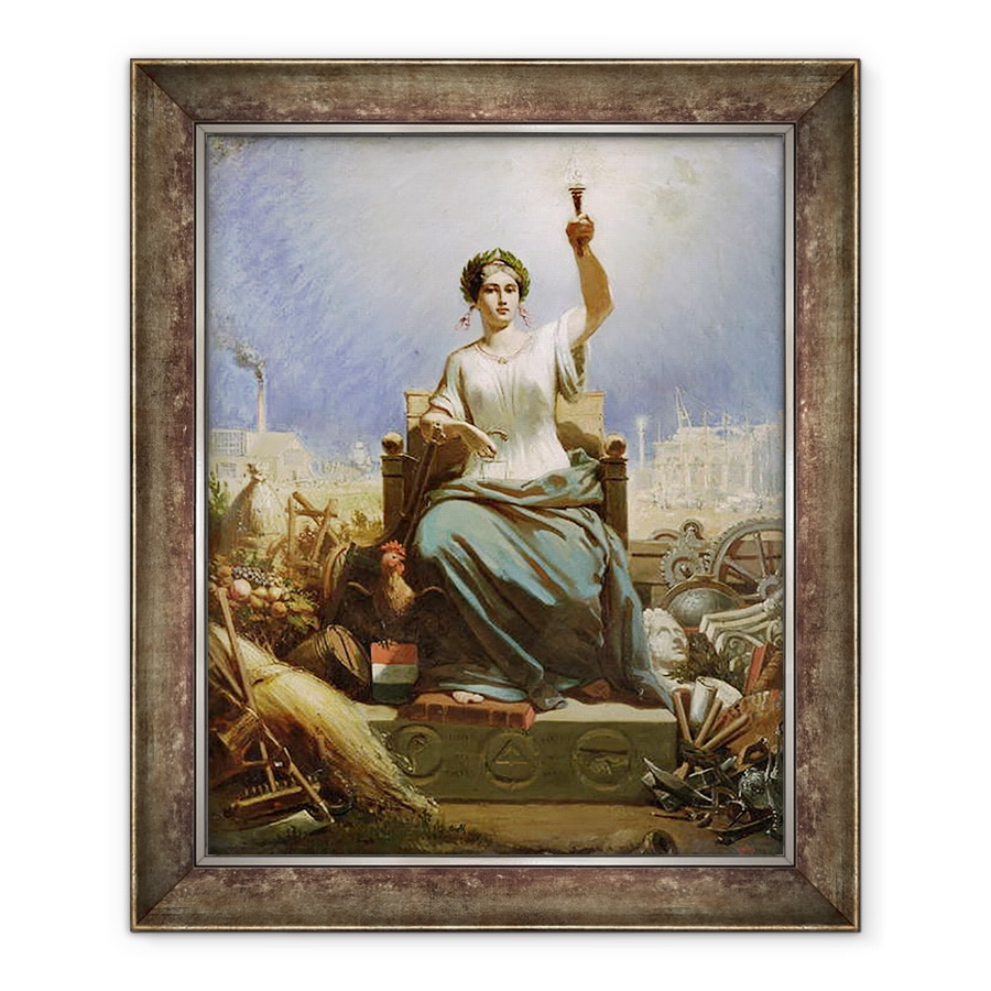 Tablou inramat - Ange-Louis Janet - Franta ilumineaza lumea, 90 x 110 cm