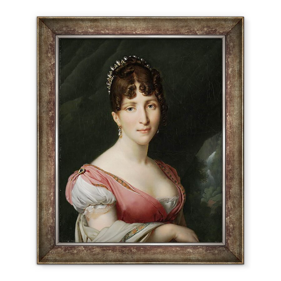 Tablou inramat - Anne Louis Girodet de Roucy-Trioson - Portret De Hortense De Beauharnais, Regina Olandei, 50 x 60 cm