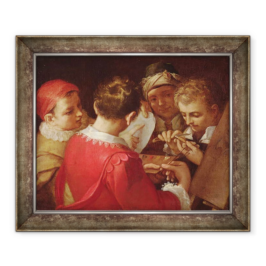 Tablou inramat - Annibale Carracci - Grup de artisti, 90 x 110 cm