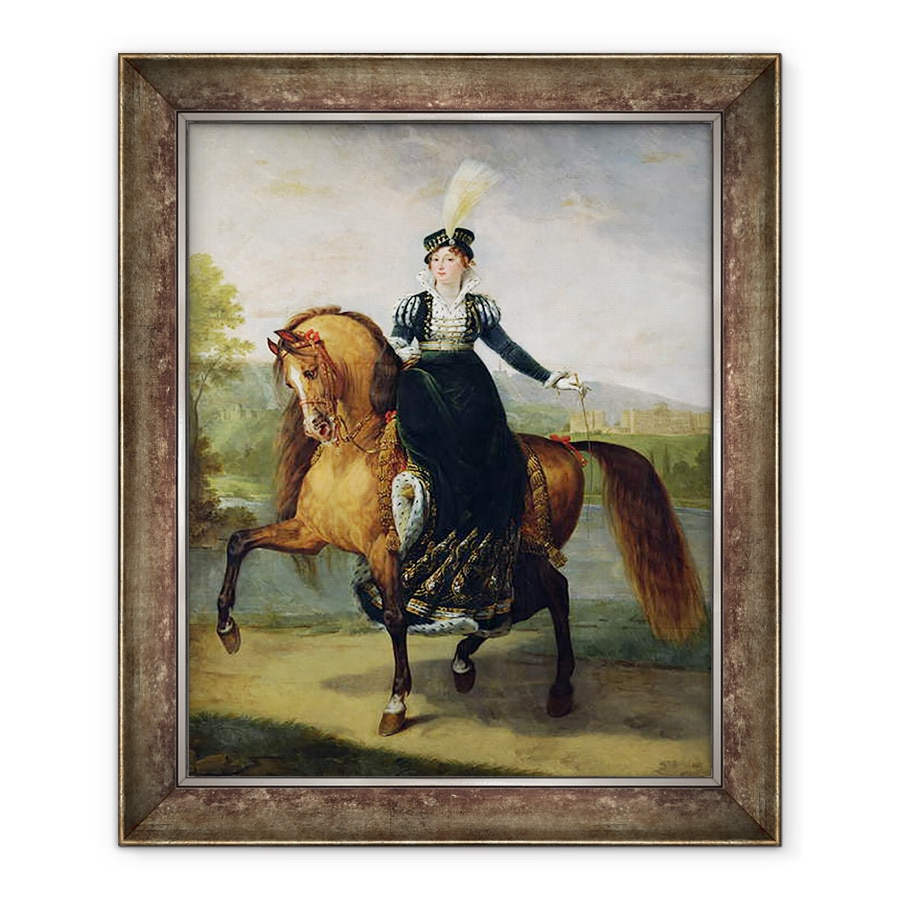 Tablou inramat - Antoine Jean Gros - Portret ecvestru De Catherine de Wurtemberg, 90 x 110 cm