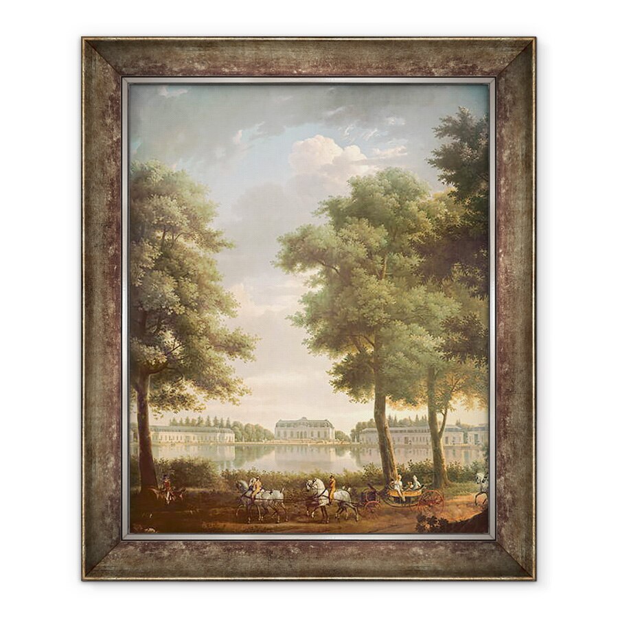 Tablou inramat - Antoine Charles Horace Vernet - Castelul Benrath, 90 x 110 cm