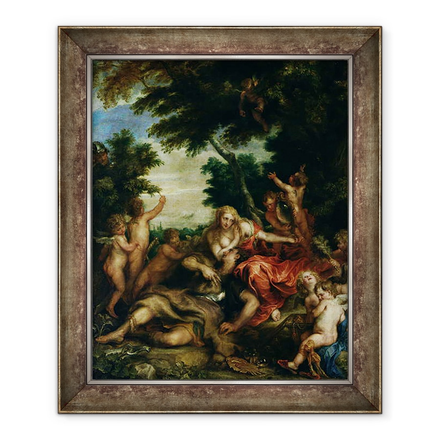 Tablou inramat - Anthony van Dyck - Rinaldo si Armida, 90 x 110 cm