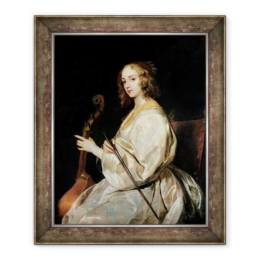 Tablou inramat - Anthony van Dyck - Tanara Femeie Joc O Viola da Gamba, 90 x 110 cm