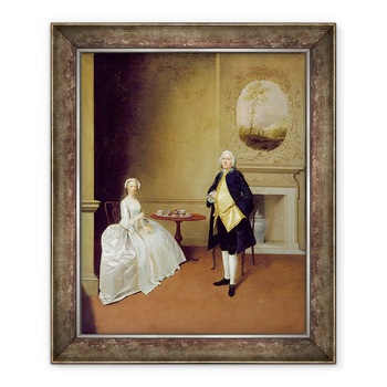 Tablou inramat - Arthur Devis - Domnul si doamna Hill, 50 x 60 cm Tablou inramat - Arthur Devis - Domnul si doamna Hill, 50 x 60 cm