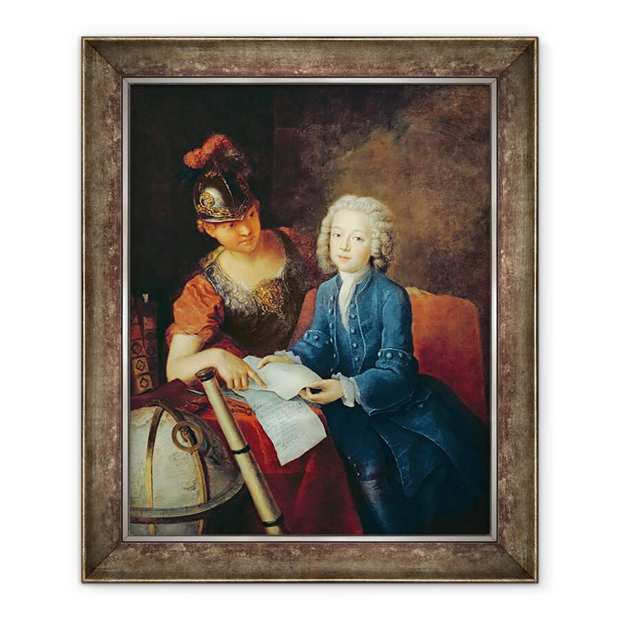 Tablou inramat - Antoine Pesne - Jean-Philippe Baratier 1721-40 Prezentat Minervei, 90 x 110 cm
