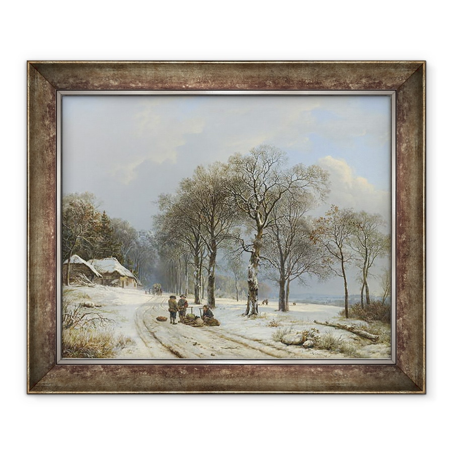 Tablou inramat - Barend Cornelis Koekkoek - Peisaj iarna, 70 x 85 cm