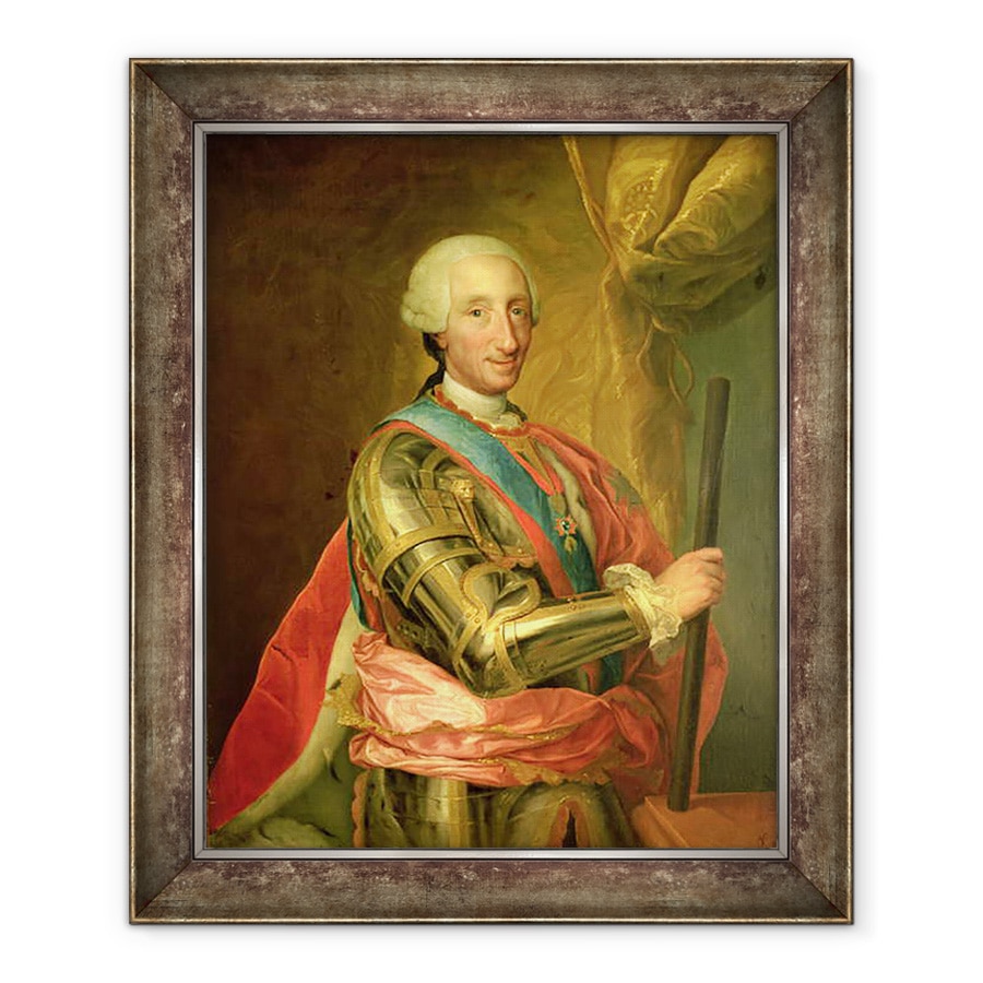 Tablou inramat - Anton Raphael Mengs - Carol al III-lea 1716-88 in Armura, 70 x 85 cm