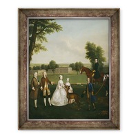 Tablou inramat - Arthur Devis - Thomas Lister si familia in Parcul Gisburne, 50 x 60 cm