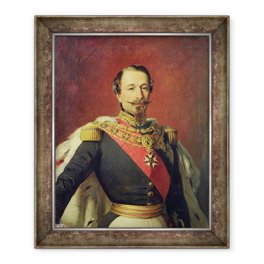 Tablou inramat - Auguste Boulard - Portretul imparatului Ludovic Napoleon al III-lea, 50 x 60 cm