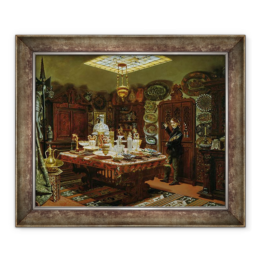 Tablou inramat - Arthur Henri Roberts - Interiorul salii de colectare a domnului Sauvageot, 90 x 110 cm