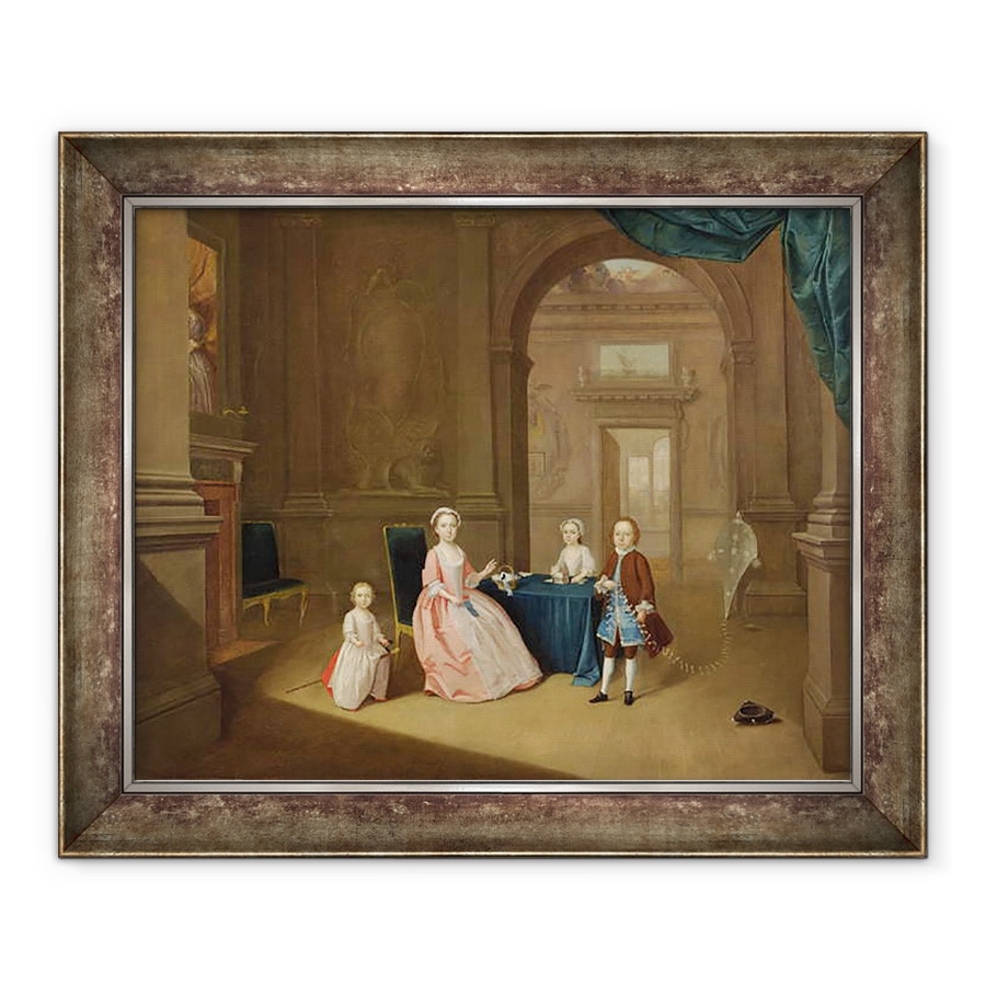Tablou inramat - Arthur Devis - Portret De Un Grup De Copii, 50 x 60 cm