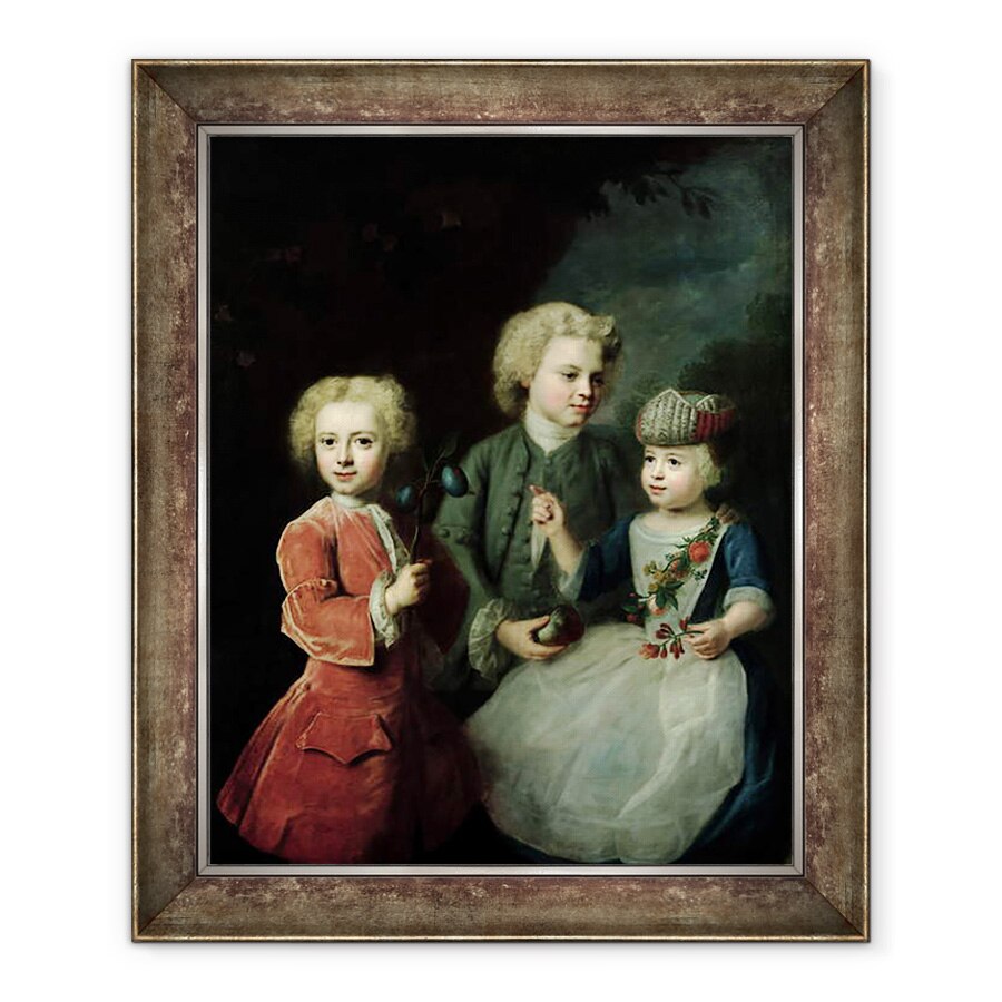 Tablou inramat - Balthasar Denner - Copiii consilierului Barthold Heinrich Brockes 1680-1747 II, 90 x 110 cm