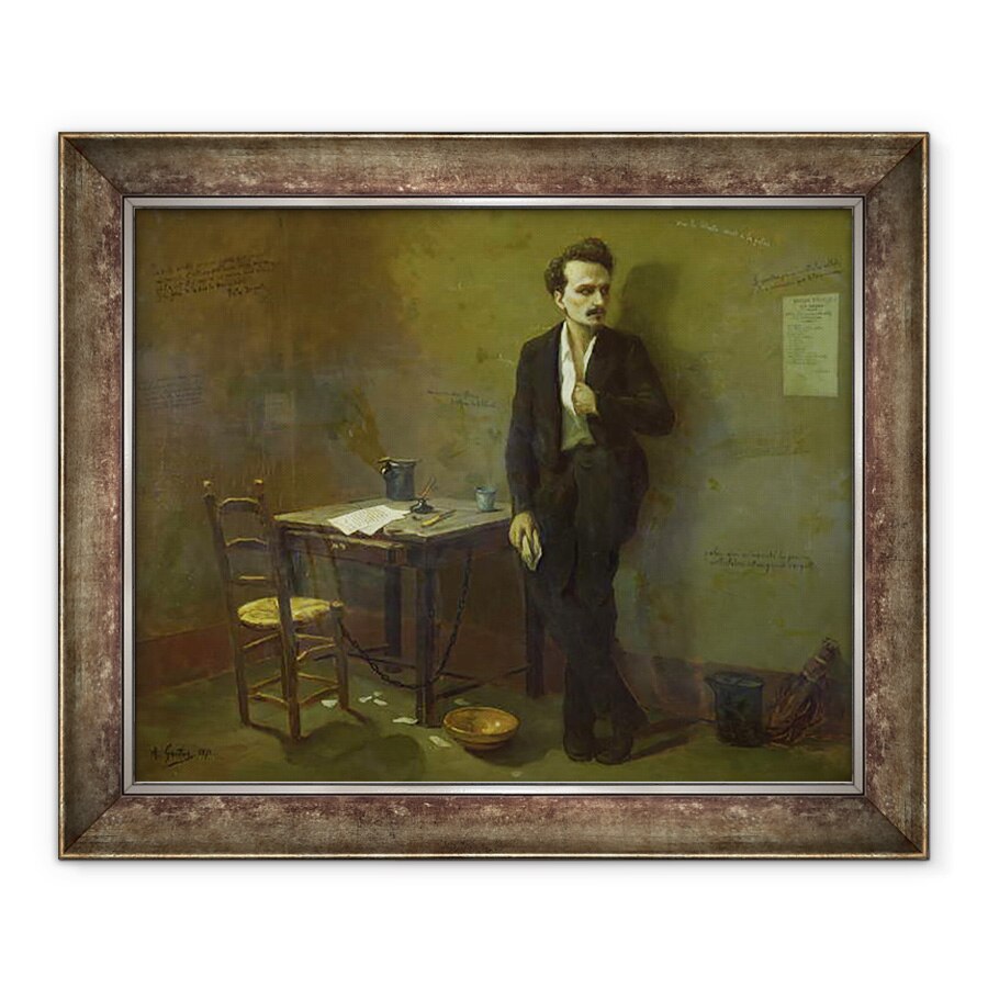 Tablou inramat - Armand-Desire Gautier - Henri Rochefort 1831-1913 in inchisoarea Mazas, 90 x 110 cm