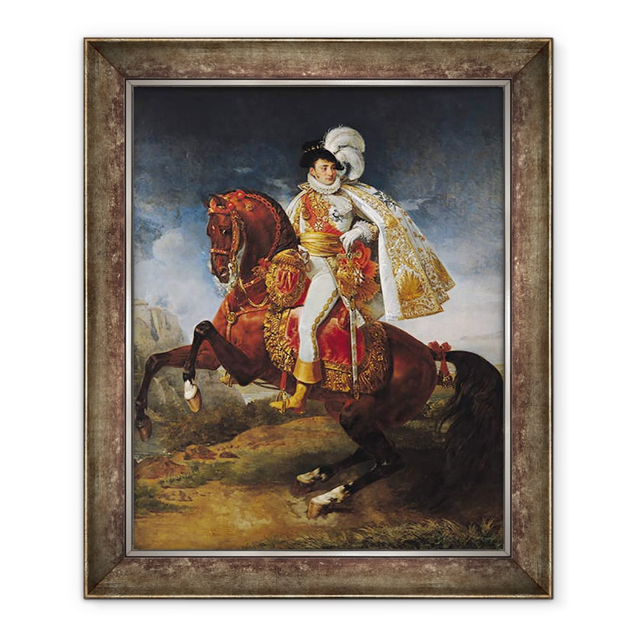 Tablou inramat - Baron Antoine Jean Gros - Portretul Ecvestru al lui Jerome Bonaparte 1784-1860 1808, 50 x 60 cm