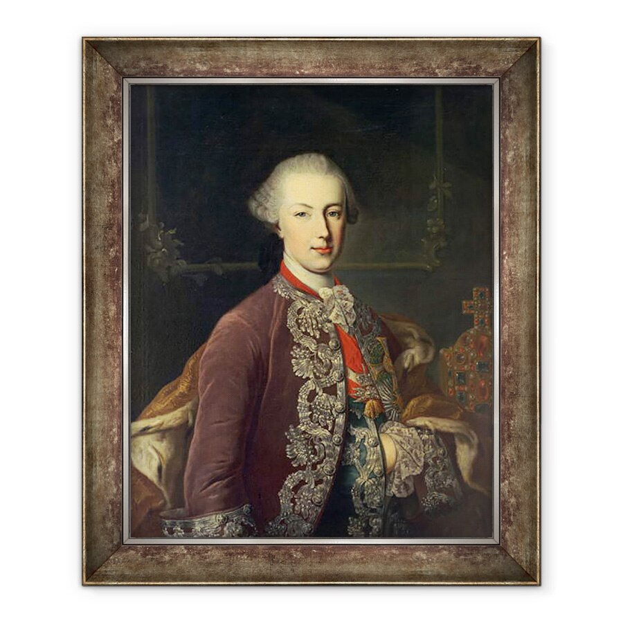 Tablou inramat - Scoala Austriaca - imparatul Iosif al II-lea al Germaniei, 70 x 85 cm