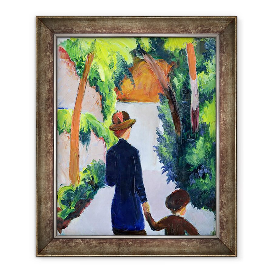 Tablou inramat - August Macke - Mama si Copilul in parc, 70 x 85 cm