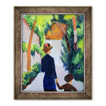 Tablou inramat - August Macke - Mama si Copilul in parc, 90 x 110 cm Tablou inramat - August Macke - Mama si Copilul in parc, 90 x 110 cm