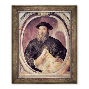 Tablou inramat - Antonio Giovanni de Varese - Ferdinand Magellan c.1480-1521 de la Sala del Mappamondo Sala Hartilor Lumii, 90 x 110 cm Tablou inramat - Antonio Giovanni de Varese - Ferdinand Magellan c.1480-1521 de la Sala del Mappamondo Sala Hartilor Lumii, 90 x 110 cm