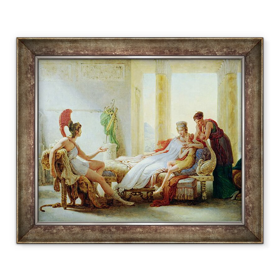 Tablou inramat - Baron Pierre-Narcisse Guerin - Aenea ii spune lui Dido despre dezastrul de la Troia, 90 x 110 cm