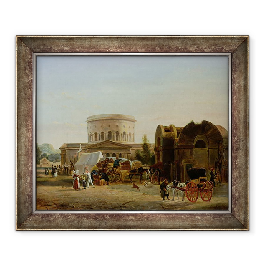 Tablou inramat - Bernard Edouard Swebach - Bariera de la La Villette, 90 x 110 cm