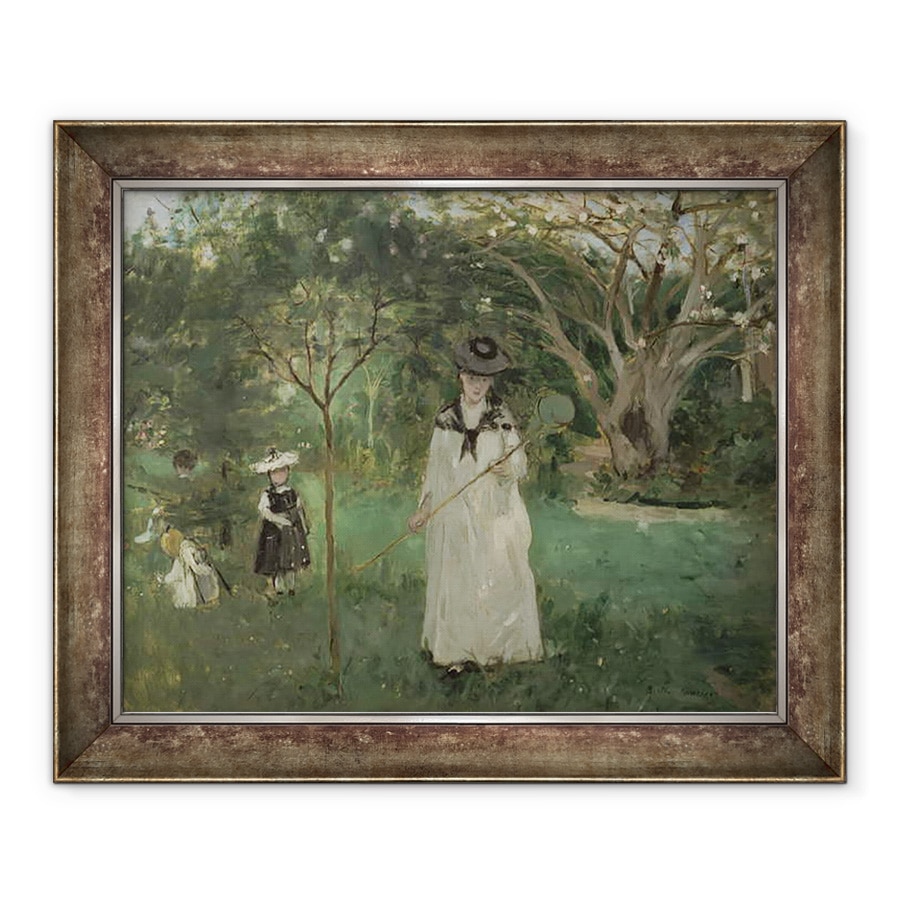 Tablou inramat - Berthe Morisot - Vanatoarea de fluture, 90 x 110 cm