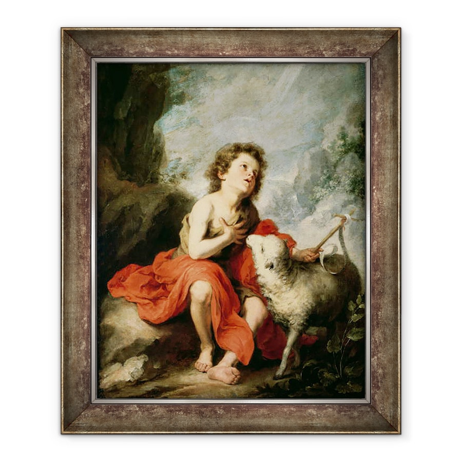 Tablou inramat - Bartolome Esteban Murillo - Sfantul Ioan Botezatorul ca un copil, 90 x 110 cm