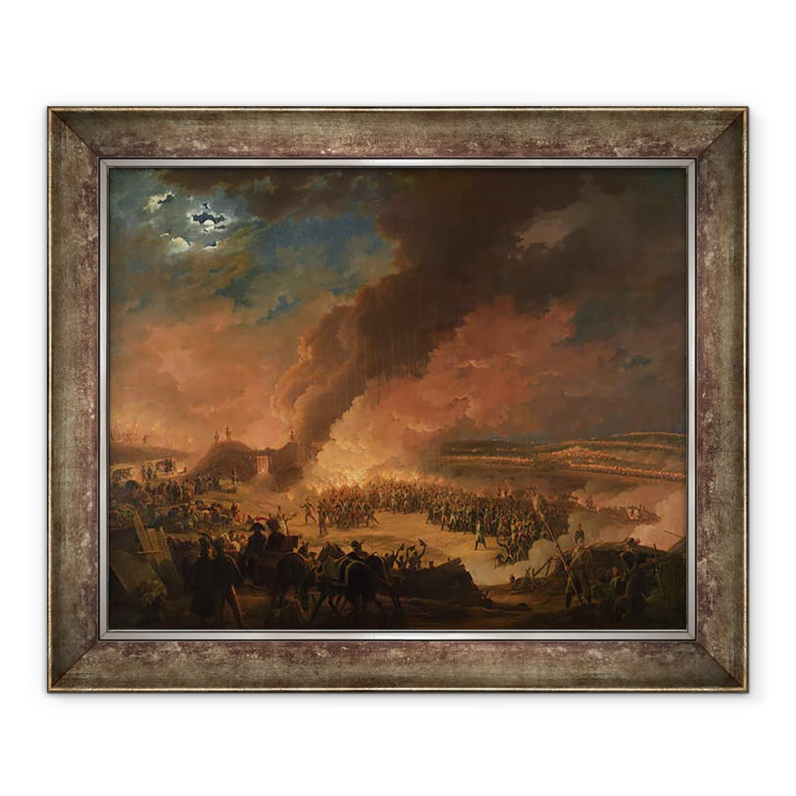 Tablou inramat - Baron Louis Albert Bacler d'Albe - Napoleon 1769-1821 Vizitand bivuacii in ajunul bataliei de la Austerlitz, 90 x 110 cm