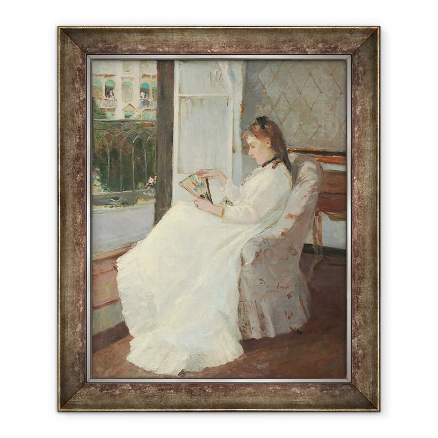 Tablou inramat - Berthe Morisot - Sora artistului la fereastra, 90 x 110 cm