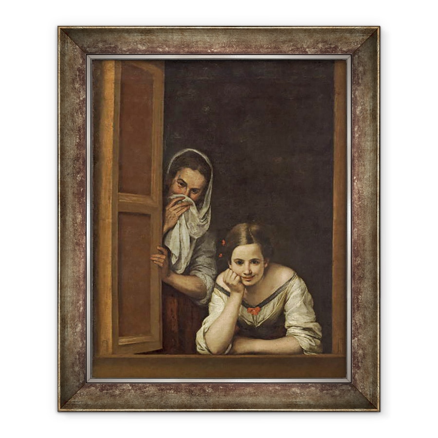 Tablou inramat - Bartolome Esteban Murillo - Femei din Galicia la fereastra, 90 x 110 cm