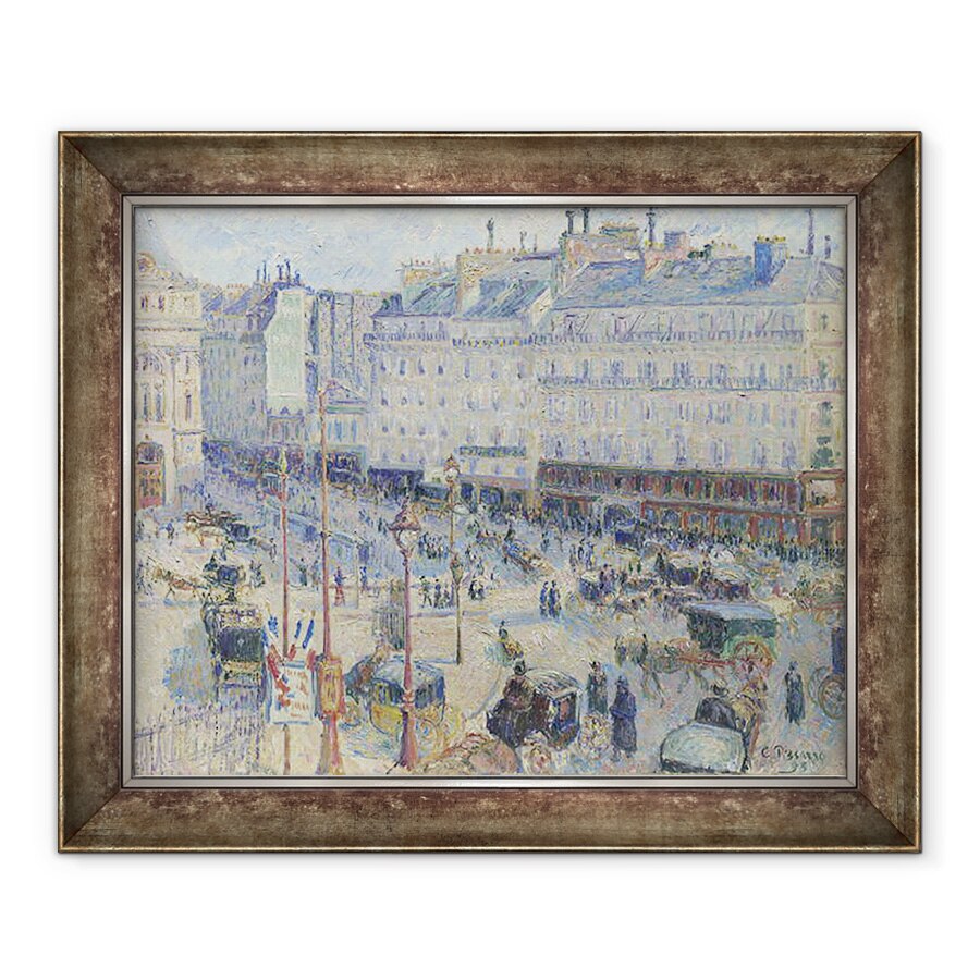 Tablou inramat - Camille Pissarro - La Place du Havre, Paris, 90 x 110 cm