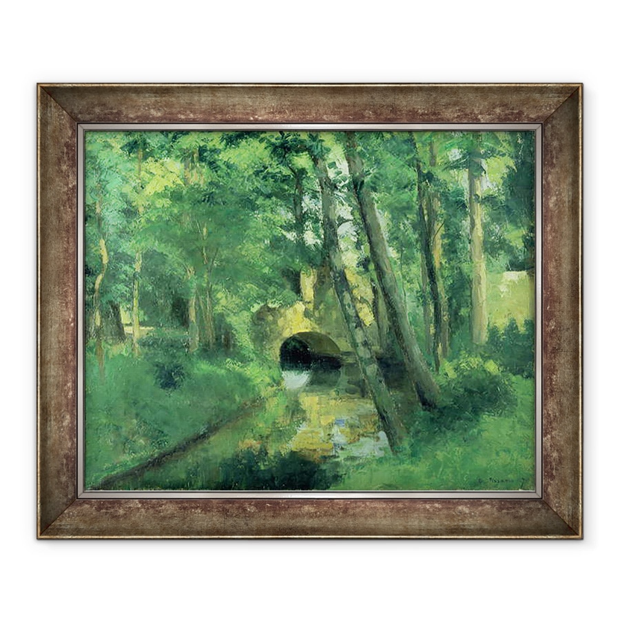 Tablou inramat - Camille Pissarro - Little Bridge, Pontoise, 90 x 110 cm