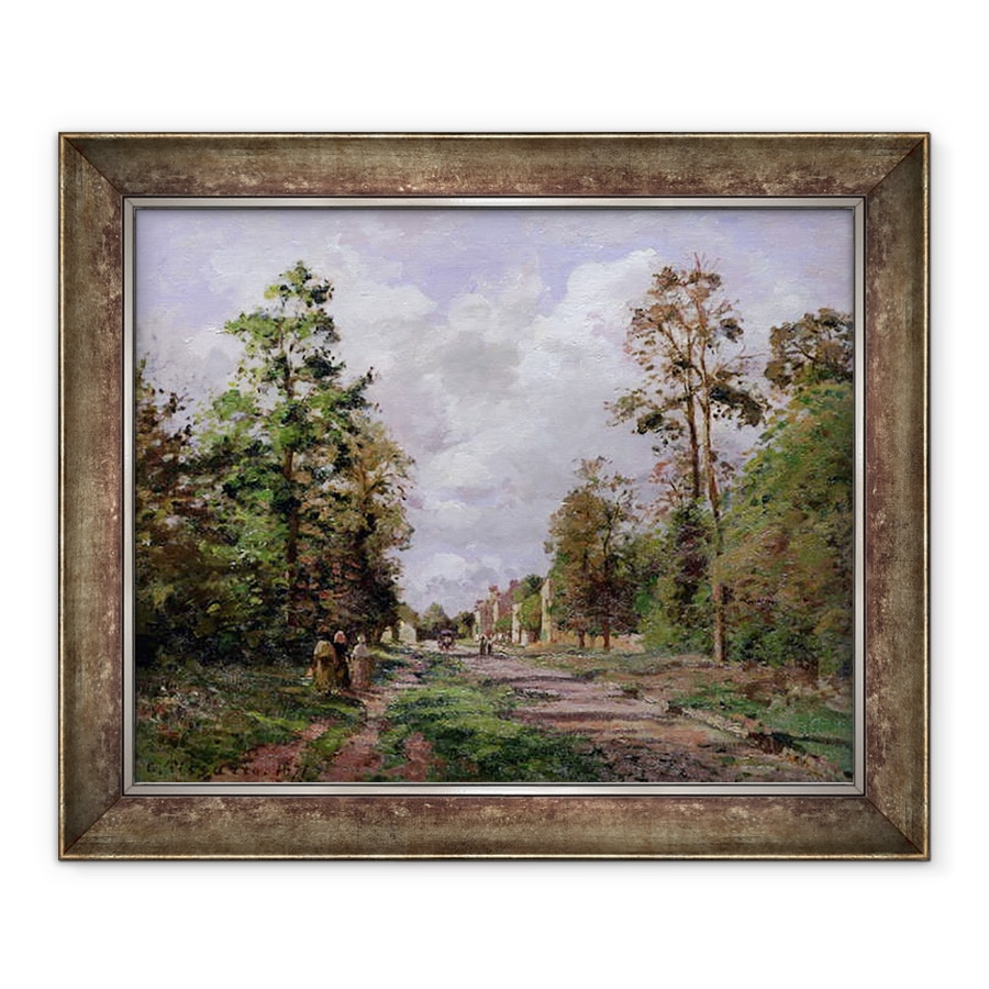 Tablou inramat - Camille Pissarro - Drumul spre Louveciennes la marginea padurii, 90 x 110 cm