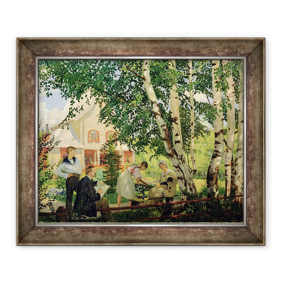 Tablou inramat - Boris Mikhailovich Kustodiev - Acasa, 90 x 110 cm