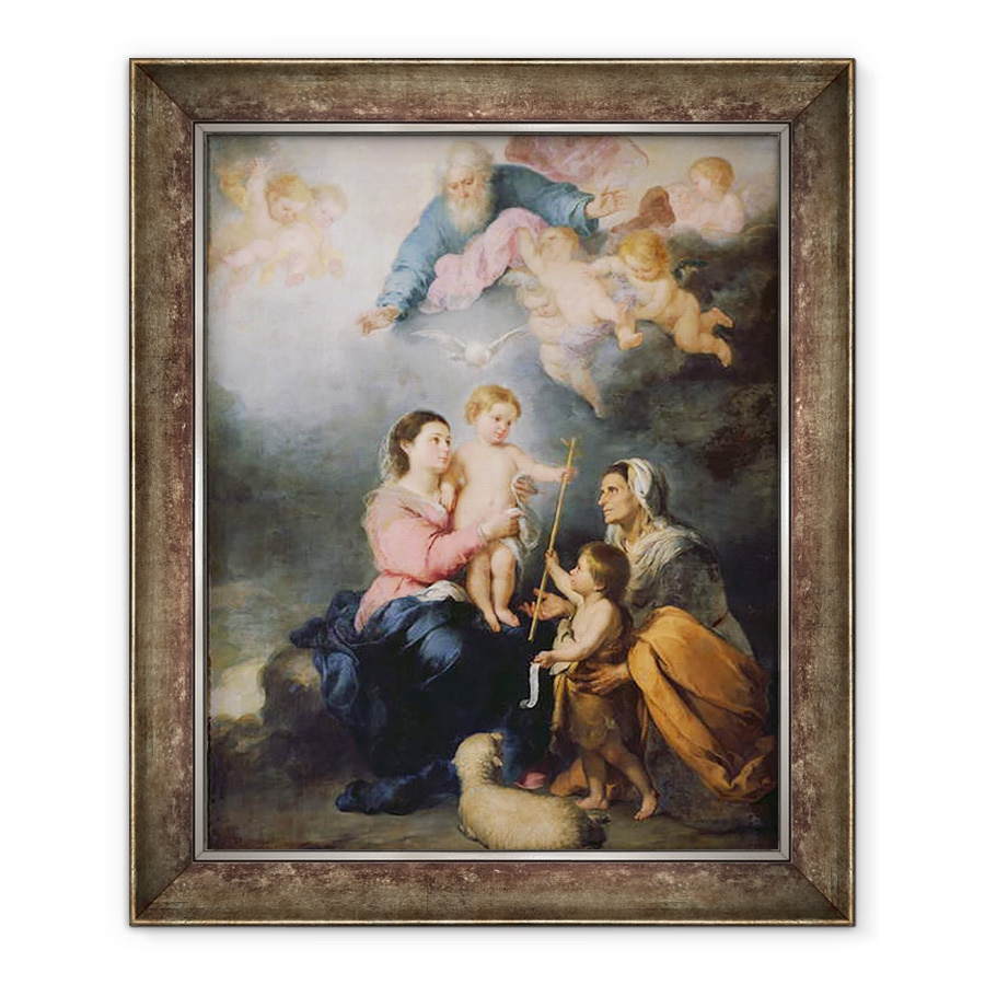 Tablou inramat - Bartolome Esteban Murillo - Sfanta familie sau Fecioara din Sevilla, 50 x 60 cm