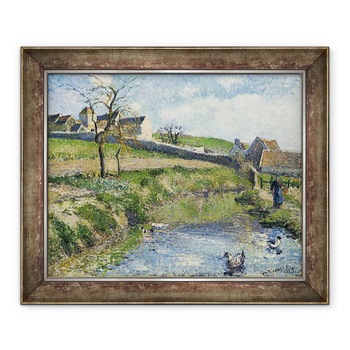 Tablou inramat - Camille Pissarro - Ferma de la Osny, 90 x 110 cm Tablou inramat - Camille Pissarro - Ferma de la Osny, 90 x 110 cm