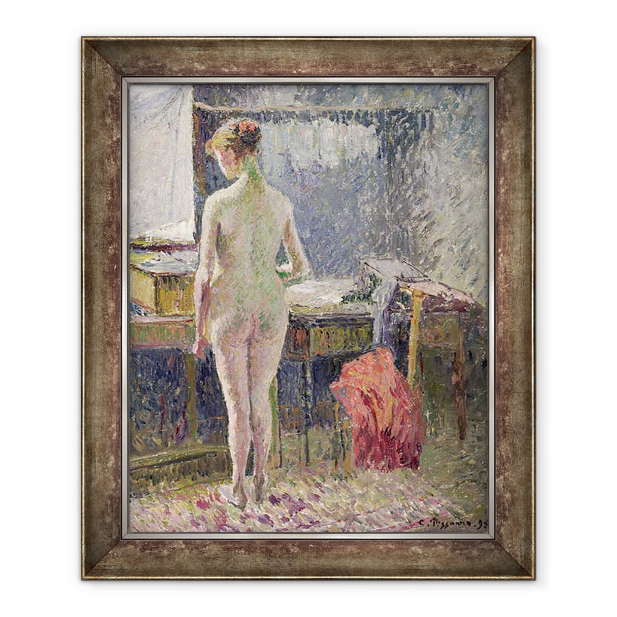 Tablou inramat - Camille Pissarro - Femeie Nud vazut din spate, 50 x 60 cm