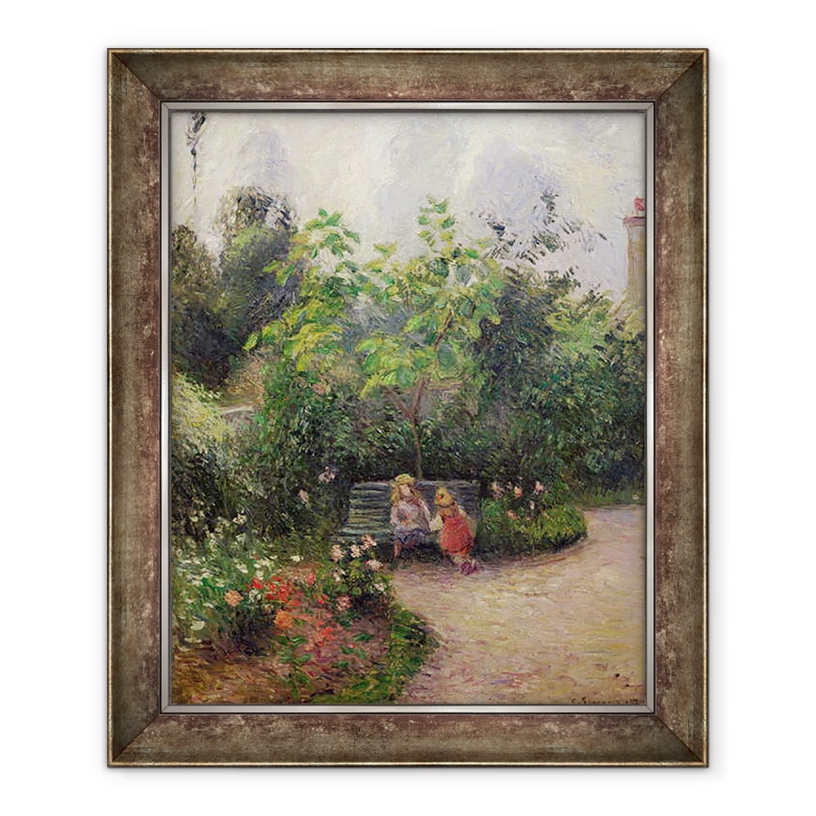 Tablou inramat - Camille Pissarro - Un colt al Gradinii de la Schitul, Pontoise, 90 x 110 cm