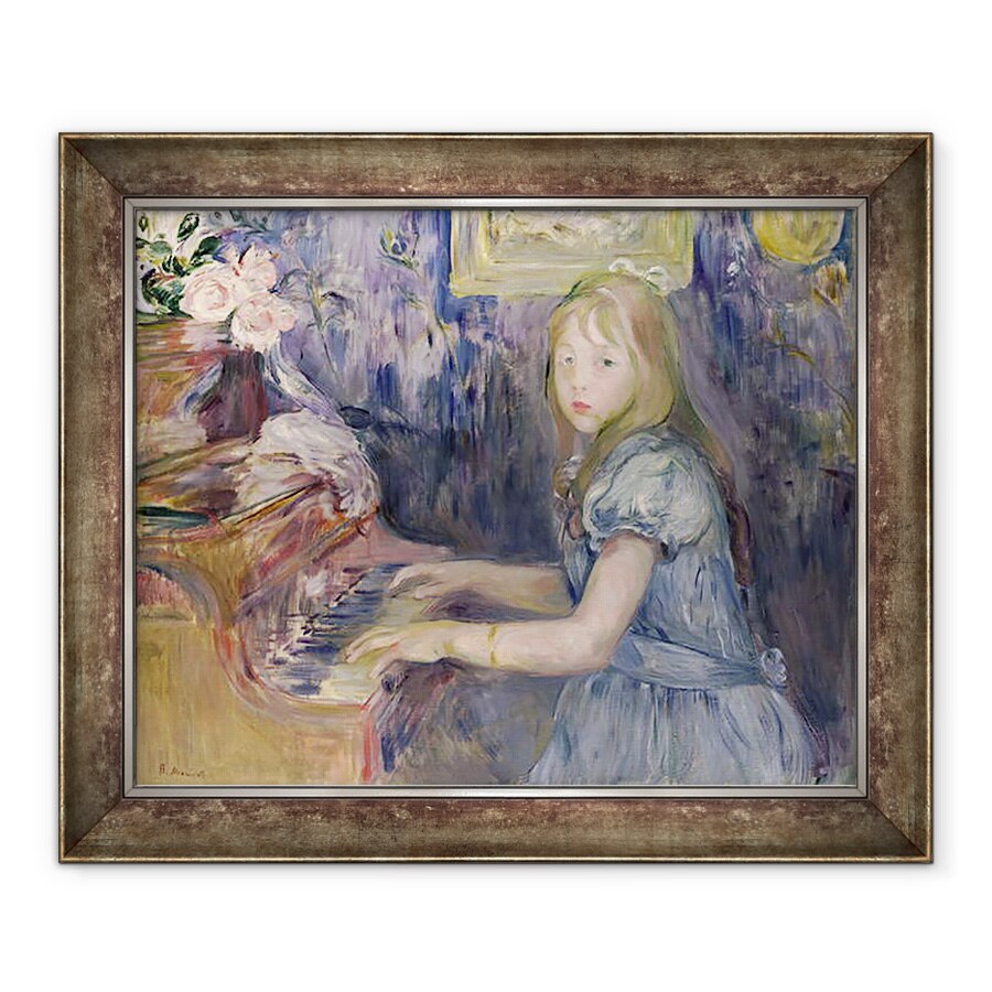 Tablou inramat - Berthe Morisot - Lucie Leon la pian, 90 x 110 cm