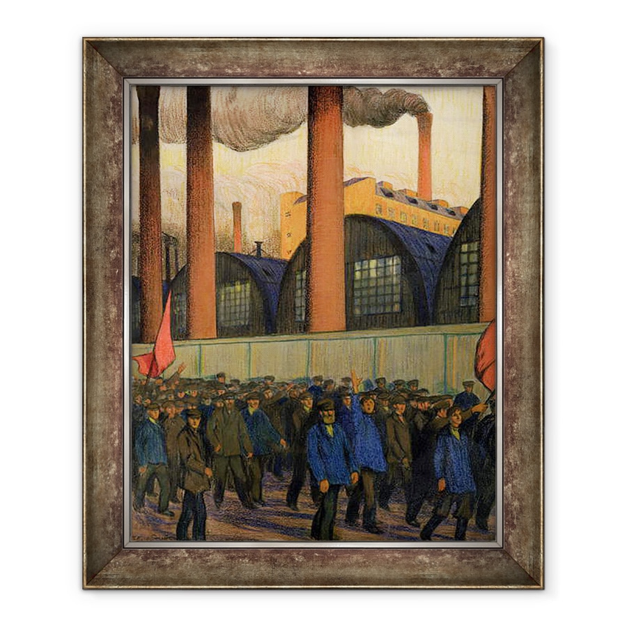 Tablou inramat - Boris Mikhailovich Kustodiev - Strike, 90 x 110 cm