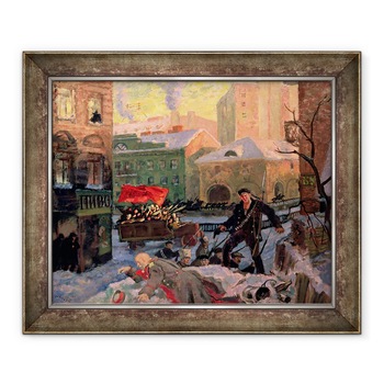 Tablou inramat - Boris Mikhailovich Kustodiev - Octombrie 1917 in Petrograd, 50 x 60 cm Tablou inramat - Boris Mikhailovich Kustodiev - Octombrie 1917 in Petrograd, 50 x 60 cm