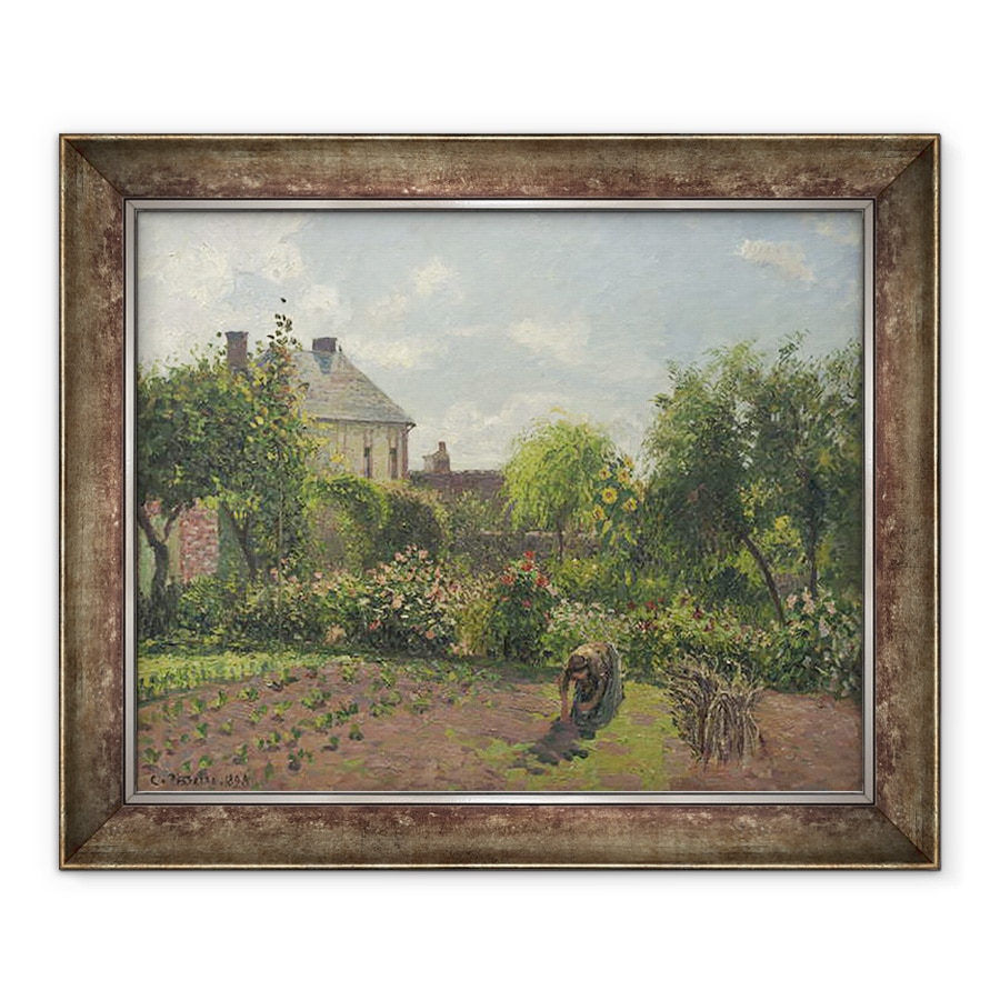 Tablou inramat - Camille Pissarro - Gradina artistului de la Eragny, 90 x 110 cm