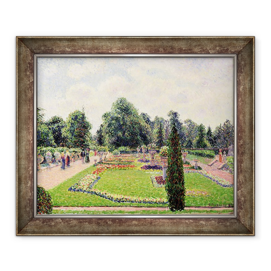 Tablou inramat - Camille Pissarro - Gradinile Kew - Calea spre marele sere, 90 x 110 cm