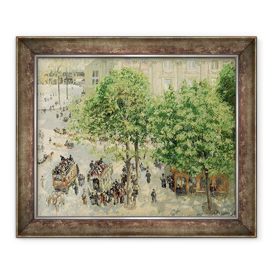Tablou inramat - Camille Pissarro - Place du Teatru-Francais, primavara, 90 x 110 cm