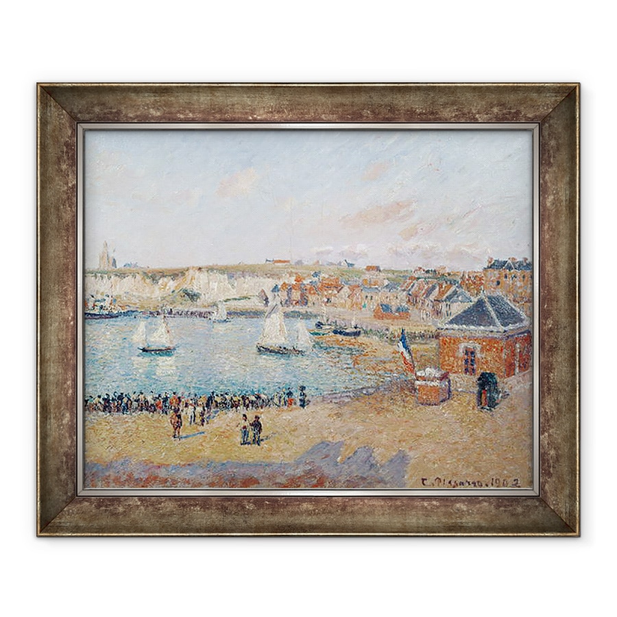 Tablou inramat - Camille Pissarro - Portul exterior de la Dieppe, 90 x 110 cm