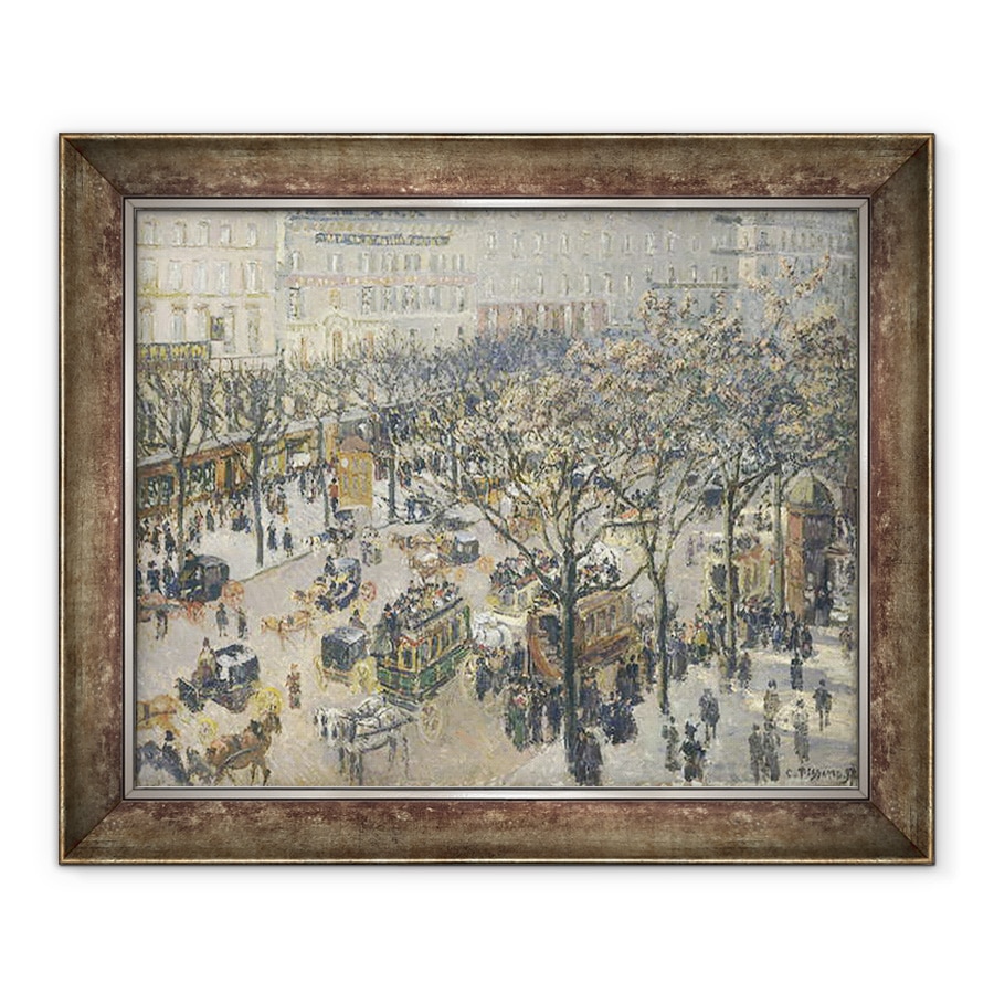 Tablou inramat - Camille Pissarro - Boulevard des Italiens, Dimineata, Lumina soarelui, 50 x 60 cm