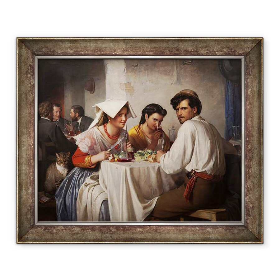Tablou inramat - Carl Bloch - intr-o Osteria Romana, 50 x 60 cm
